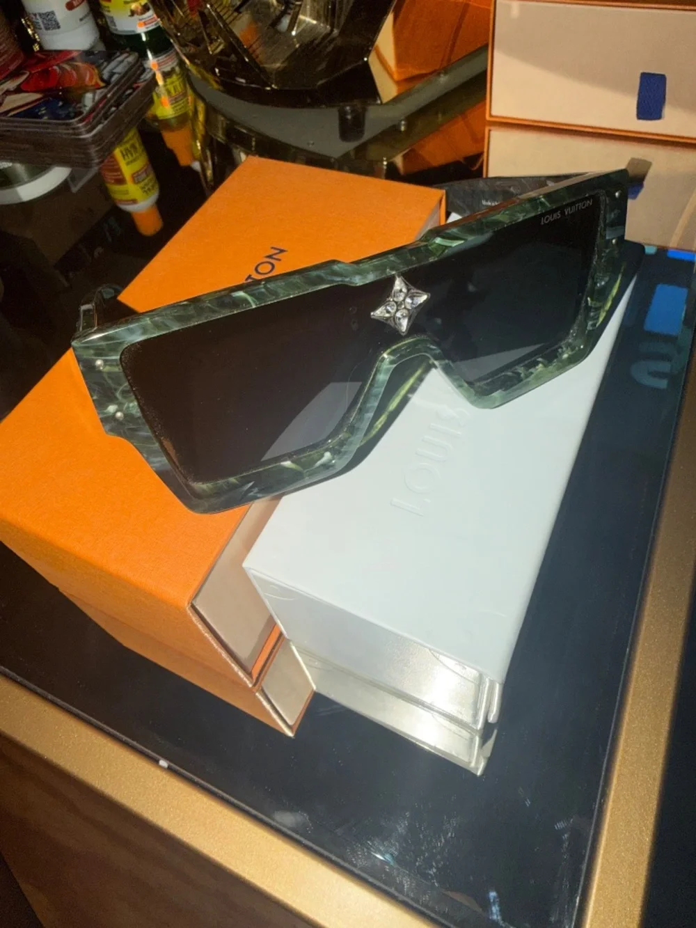 Marbled Louis Vuitton Cyclone Sunglasses